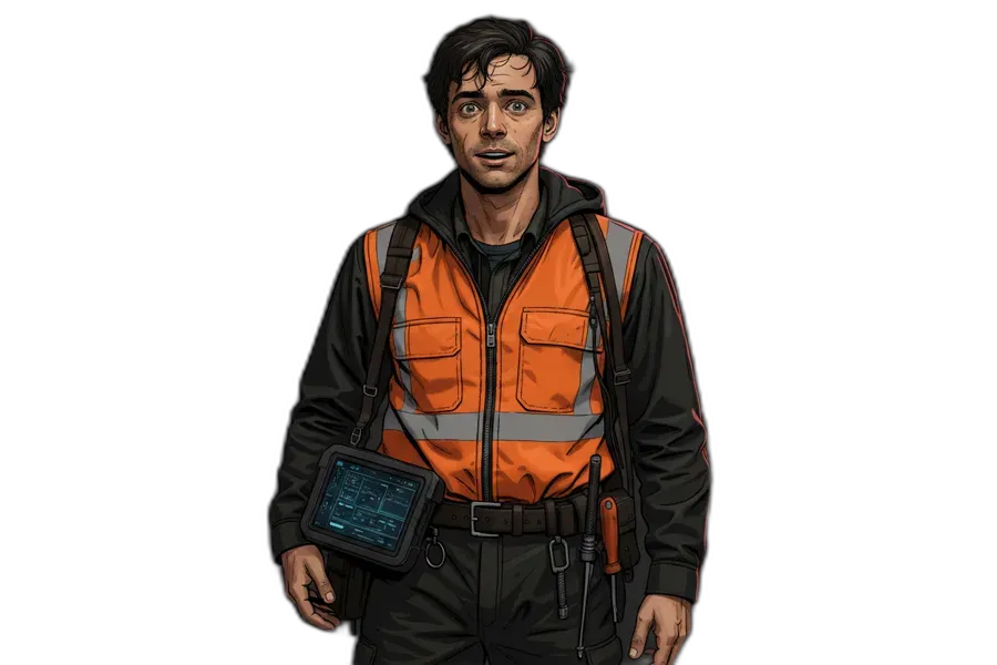 Character art from The Guardian in the Wires