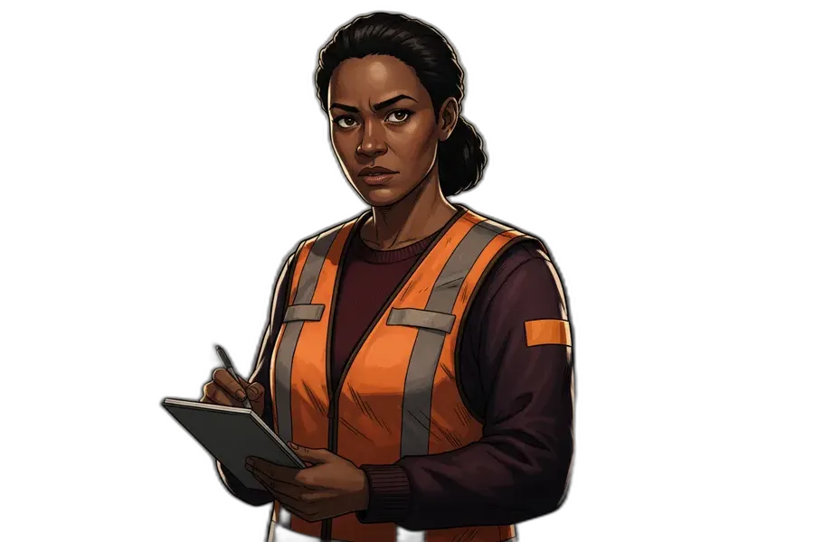 Character art from The Guardian in the Wires