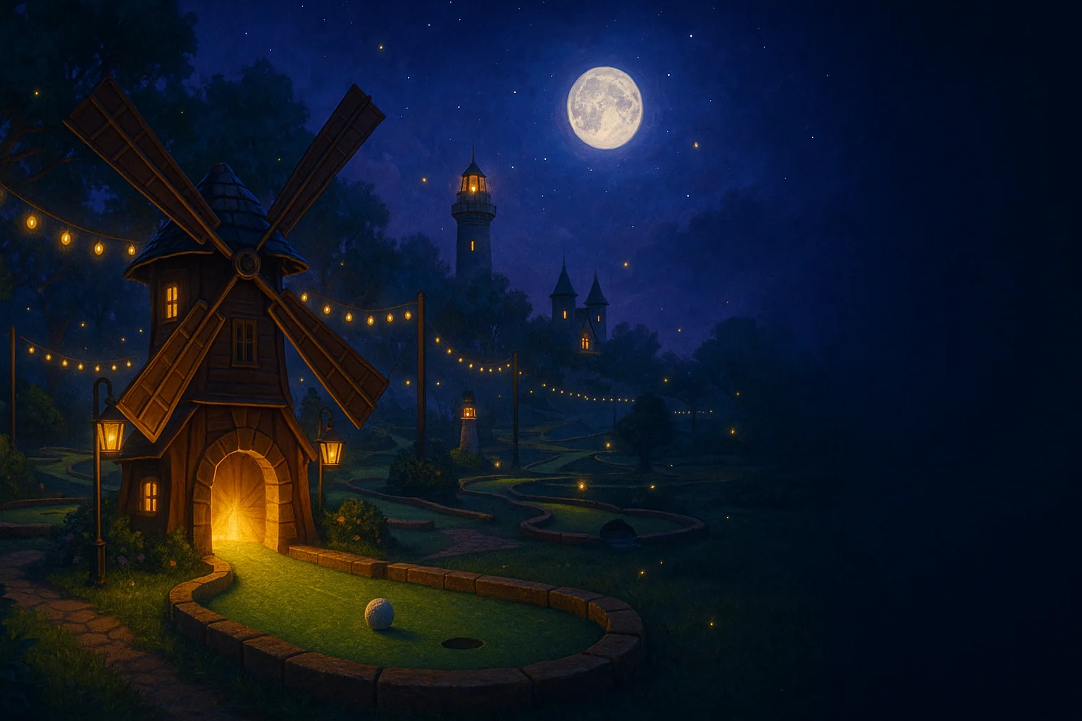 PickBits Putt’s moonlit miniature golf course