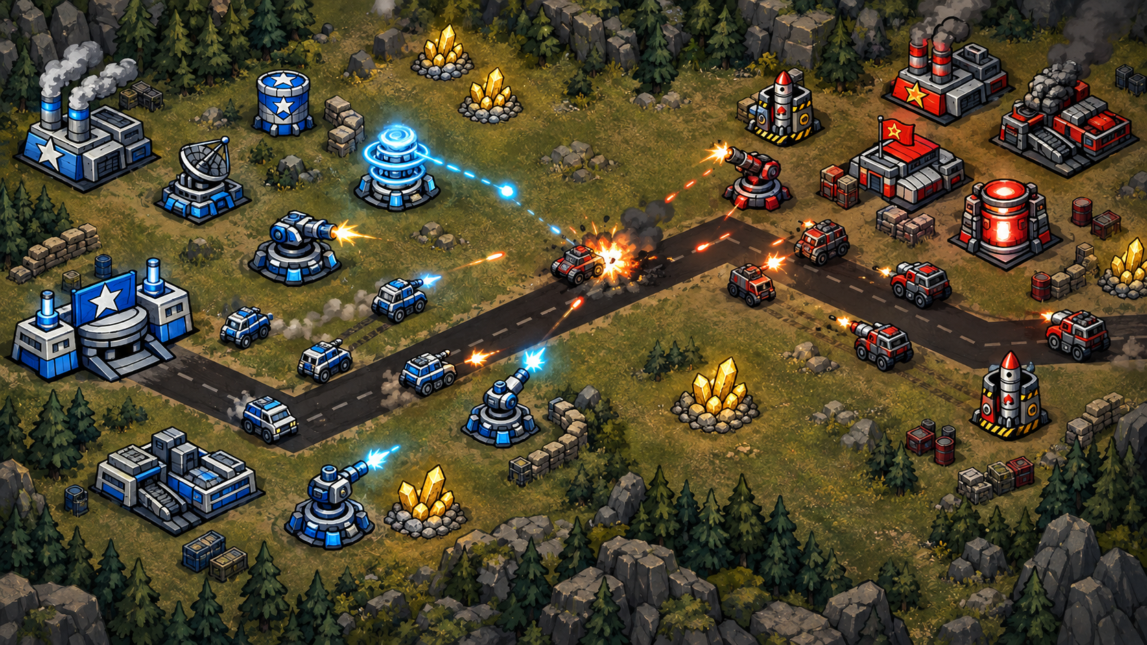 Halcyon and Vulcan forces clash across Steel Front’s tactical battlefield.