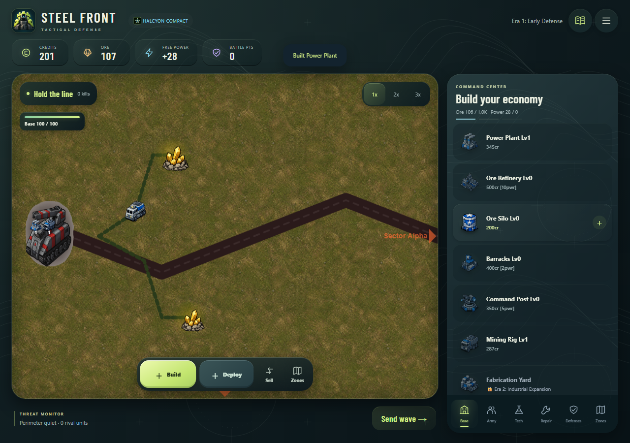 Steel Front TD gameplay screenshot 1